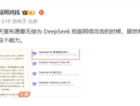 周鸿祎：愿无偿为DeepSeek抵御网络攻击 有些人质疑360能力有限