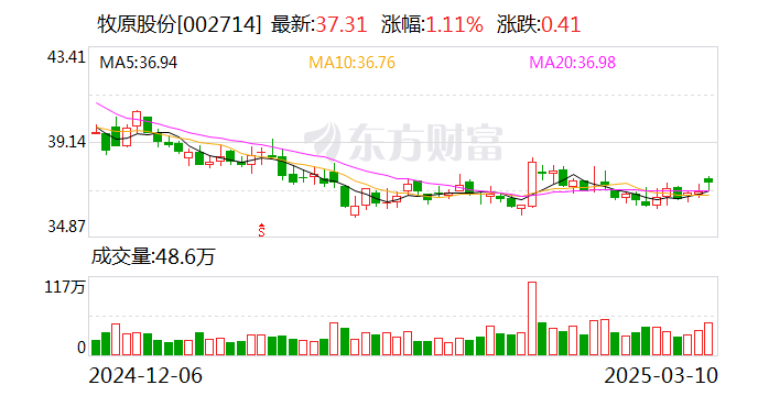 牧原股份：截至2024年三季度末，公司货币资金余额为193.25亿元